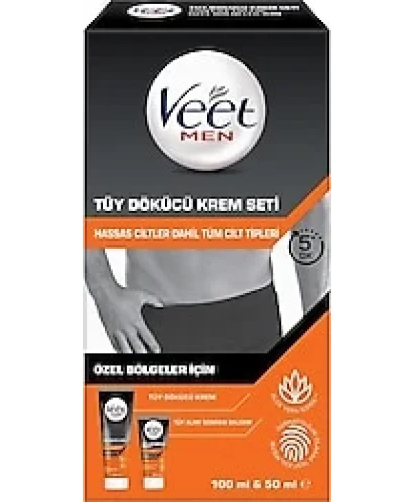 Veet Men Özel Bölgeler İçin Tüy Dökücü Krem Intimate Kit 100 ml + 50 ml Balsam