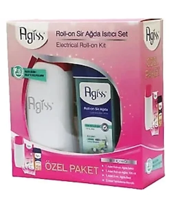 Agiss Roll-On Sir Ağda Isıtıcılı Pratik Set
