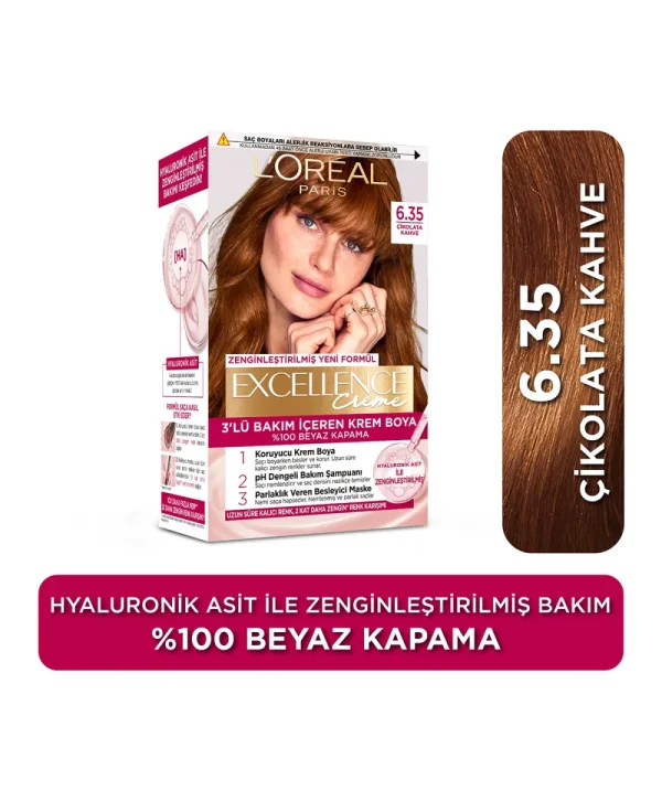 L'Oreal Paris Excellence Çikolata Kahve Saç Boyası 6.35
