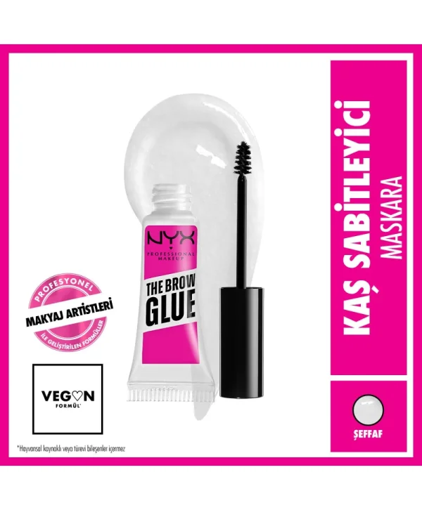 Nyx Professional Makeup Brow Glue Kaş Sabitleyici Maskara Şeffaf