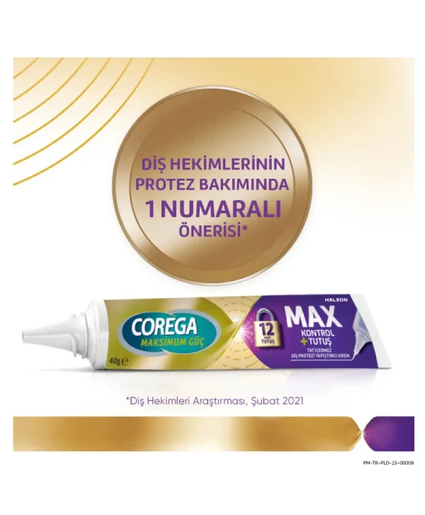 Corega Maksimum Kontrol Diş Protezi Yapıştırıcı Krem 40 g