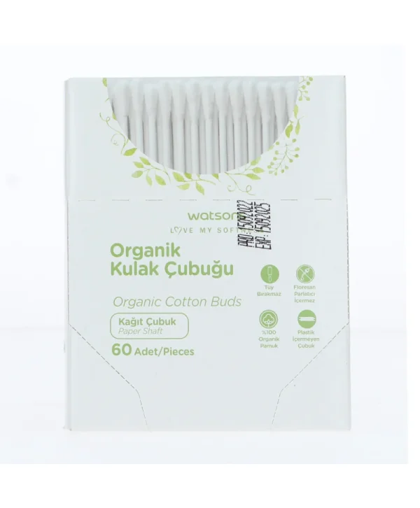 Watsons Organik Kulak Çubuğu 60 Adet