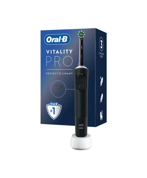 Oral-B Şarjlı/Elektrikli Diş Fırçası Vitality Pro Siyah Koruma ve Temizlik