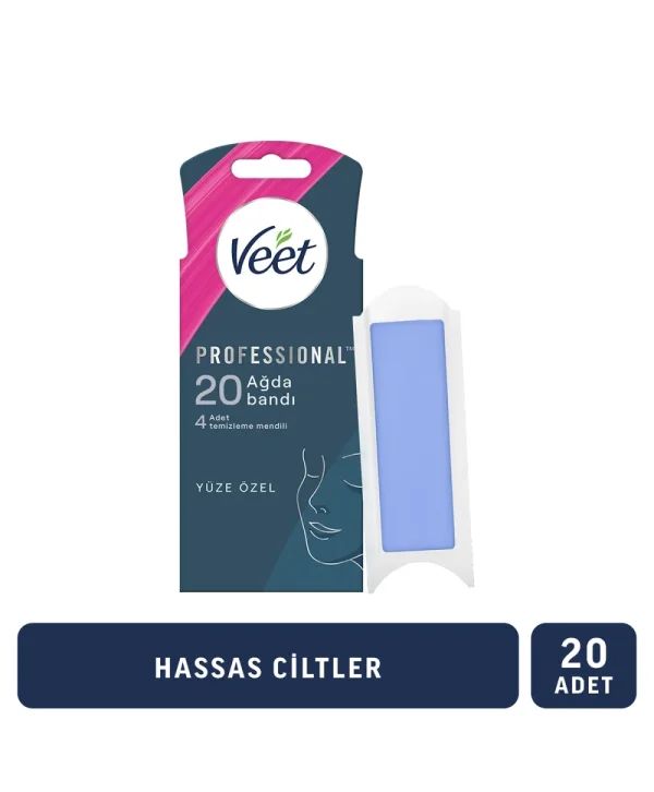 Veet Professional Yüze Özel Ağda Bandı Hassas Ciltler İçin 20li