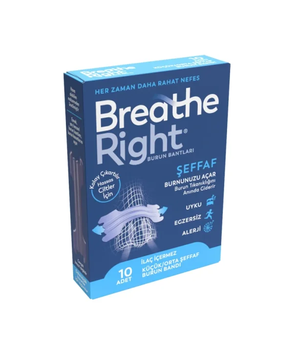 Breathe Right Şeffaf Regular Size Burun Bandı 10 Adet