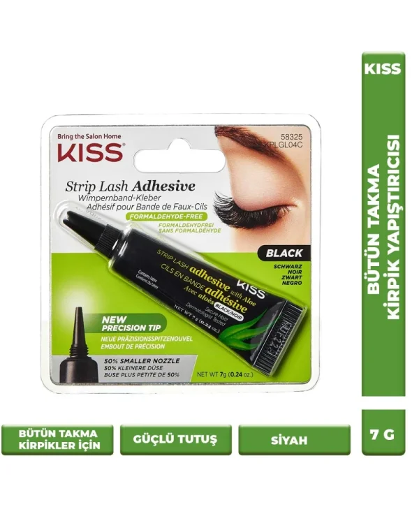 Kiss Strip Lash Adhesive Bütün Takma Kirpik Yapıştırıcısı Siyah