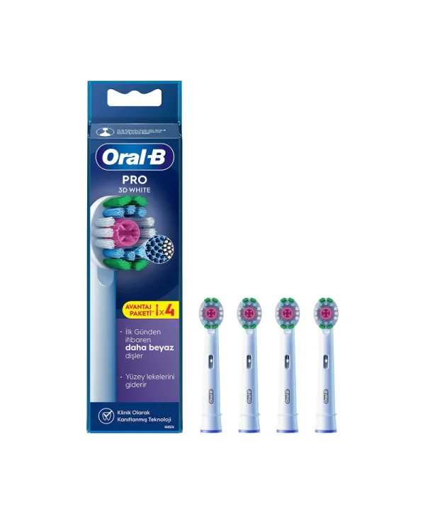 Oral-B 3 Boyutlu Beyazlık Şarjlı Diş Fırçası Yedek Başlığı 4'lü