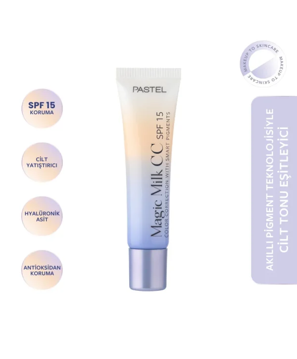 Pastel Make Up To Skin Care Magic Milk Cilt Tonu Eşitleyici SPF 15 CC Krem 51 Medium Deep
