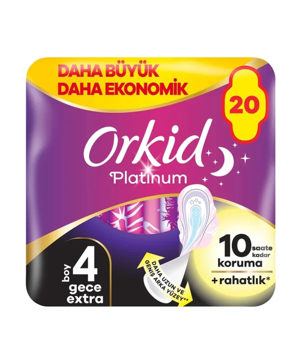 Orkid Platinum Dörtlü Gece Extra 20'li