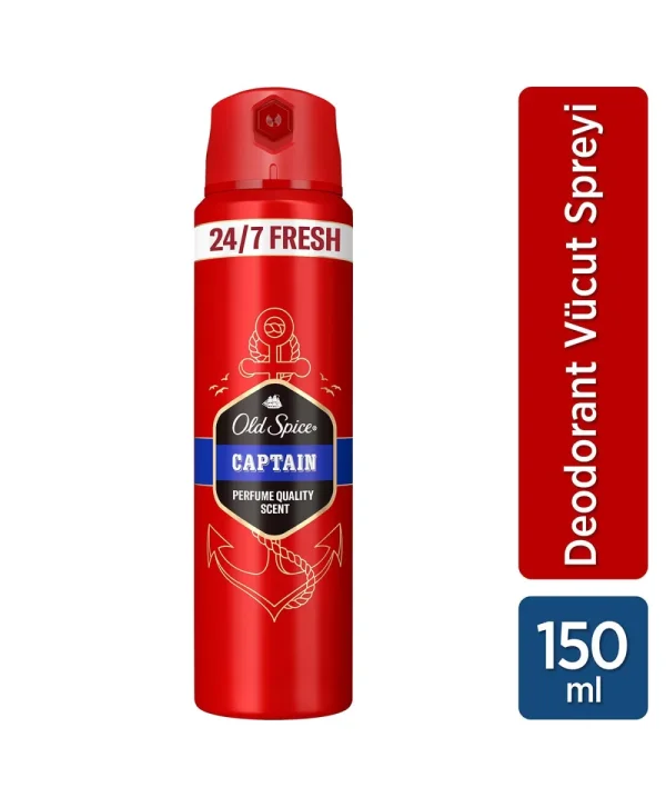 Old Spice Captain Erkekler İçin Sprey Vücut Deodorantı 150 ml