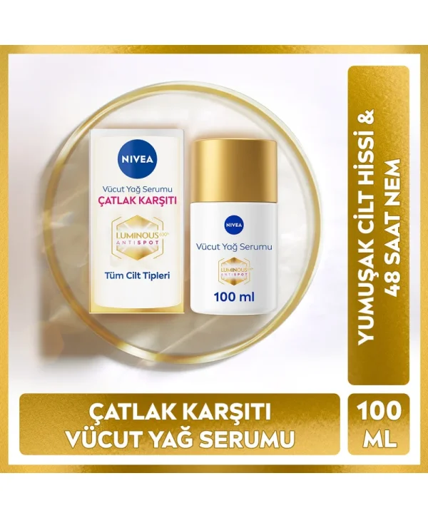 Nivea Luminous630 Çatlak Karşıtı Nemlendirici Vücut Yağ Serumu 100 ml
