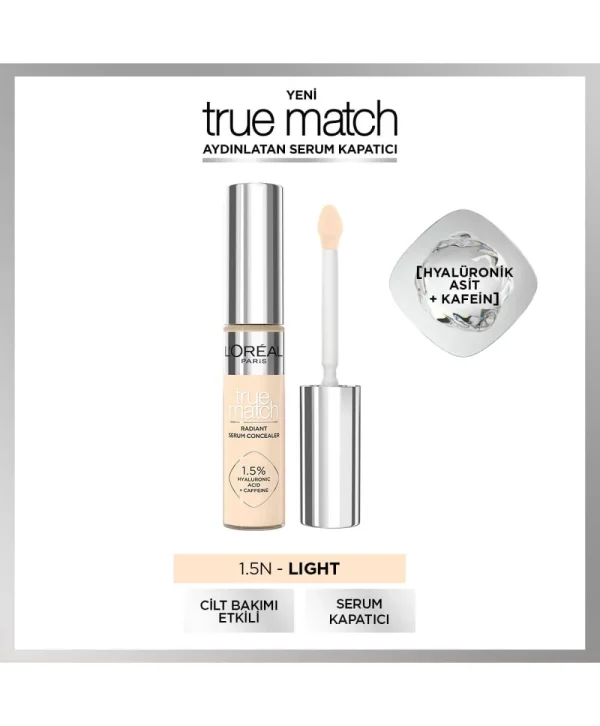L'Oreal Paris True Match Aydınlatan Serum Kapatıcı 1.5N
