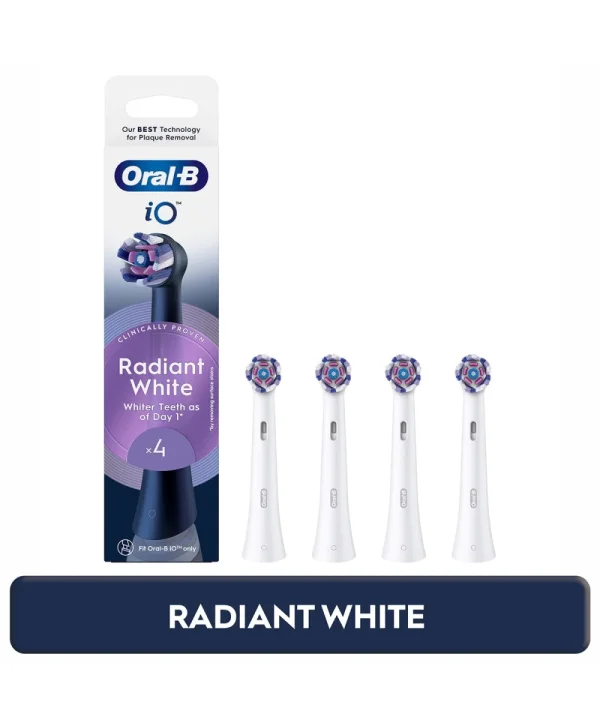 Oral-B iO Radiant White Şarjlı Diş Fırçası Yedek Başlık Beyaz 4 adet