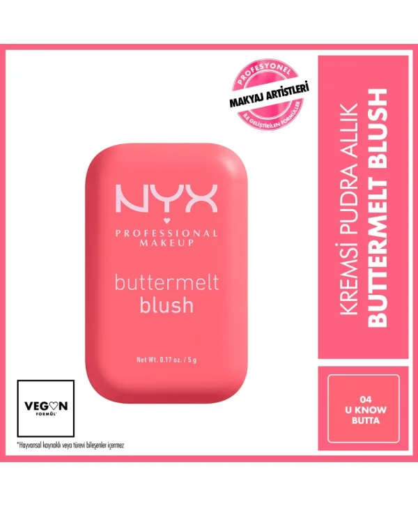 Nyx Professional Makeup Buttermelt Blush Kremsi Pudra Allık 04 U Know Butta