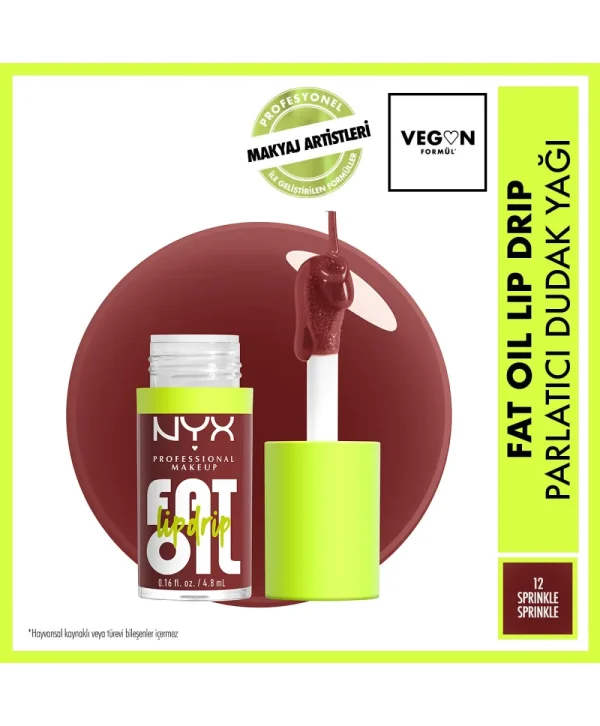 Nyx Professional Makeup Fat Oil Lip Drip Parlatıcı Dudak Yağı Sprinkle Sprinkle