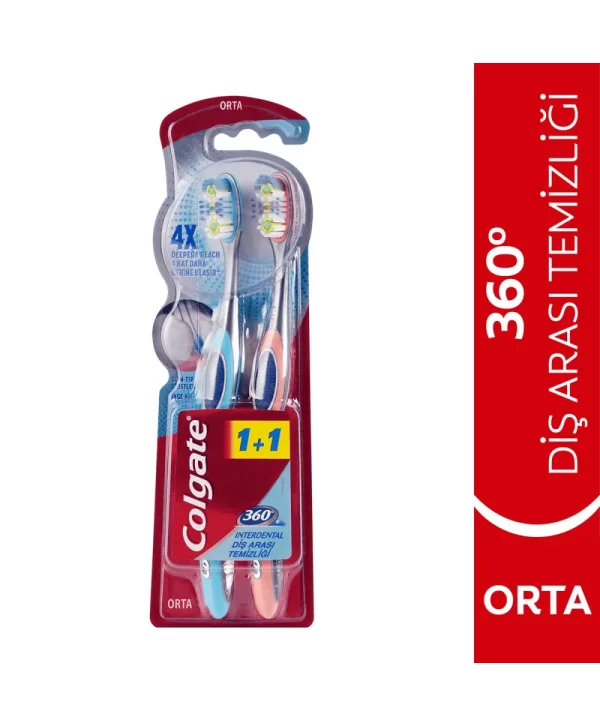 Colgate 360 Interdental Orta Diş Fırçası 1+1