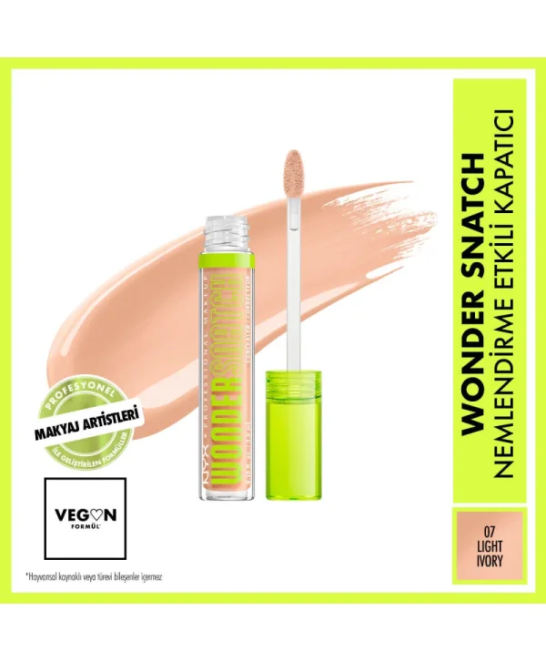 Nyx Professional Makeup Wonder Snatch Nemlendirme Etkili Kapatıcı 07 Light Ivory