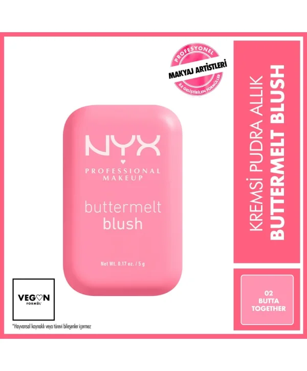 Nyx Professional Makeup Buttermelt Blush Kremsi Pudra Allık 02 Butta Together
