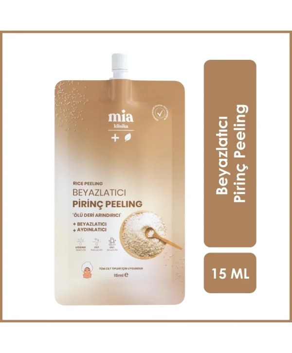 Mia Klinika Aydınlatıcı ve Beyazlatıcı Pirinç Peeling 15 ml