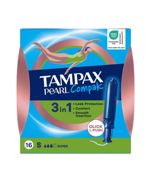 Tampax Pearl Compak Tampon Super 16'lı
