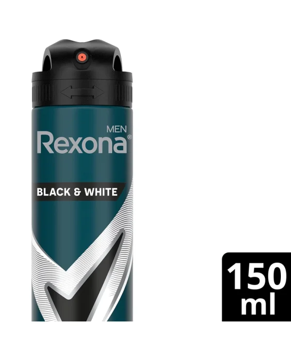 Rexona Men Erkek Sprey Deodorant Invisible Black & White 72 Saat Kesintisiz Üstün Koruma 150 ml