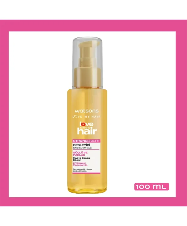 Watsons Saç Bakım Yağı Macademia Güçlü & Parlak 100 ml