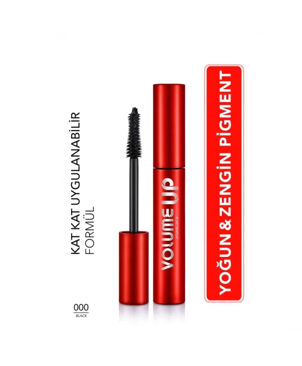 Flormar Volume Up Yüksek Pigmentli & Hacim Etkili Kat Kat Uygulanabilir Maskara