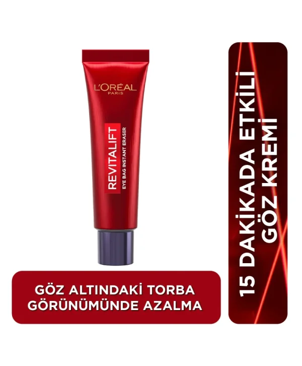 L'Oreal Paris Revitalift Lazer Eyebag Instant Eraser Göz Altı Torba Görünümüne Karşı Etkili Göz Kremi 15 ml