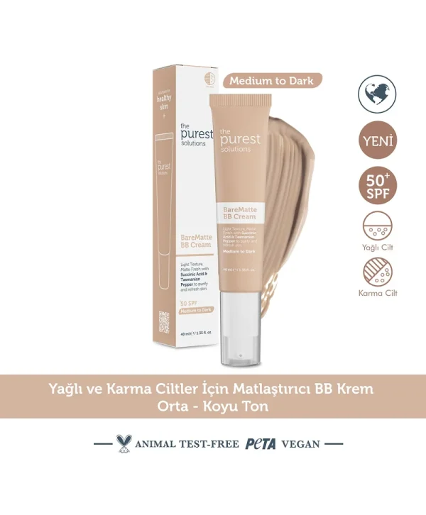 The Purest Solutions Mat BB Krem Medium 40 ml