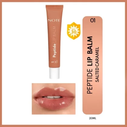 Note Peptide Glow SPF 30 Nemlendirici ve Parlatıcı Renkli Dudak Balmı Caramel 01