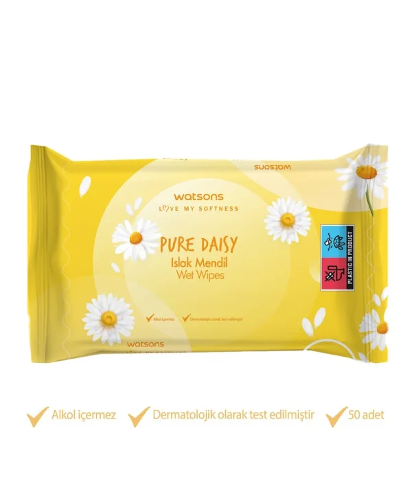 Watsons Islak Mendil Pure Daisy 50'li