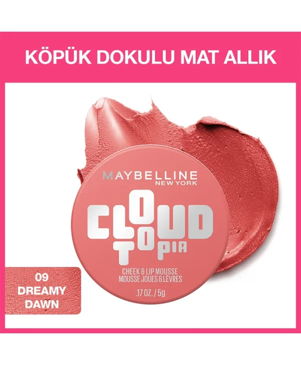 Maybelline New York Cloudtopia Köpük Dokulu Mat Allık 09 Dreamy Dawn