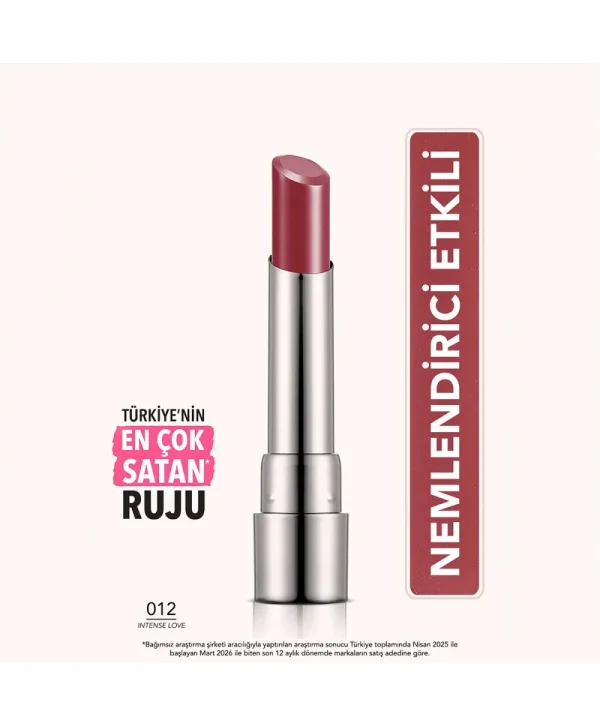 Flormar Sheer Up Parlak Bitişli Nemlendirici Etkili Ruj No: 012 Intense Love