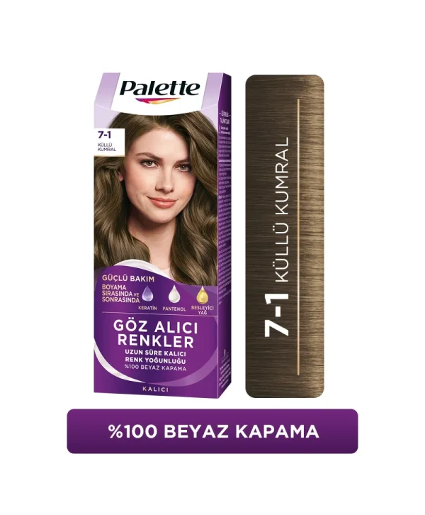Palette Göz Alıcı Renkler Saç Boyası 7-1 Küllü Kumral