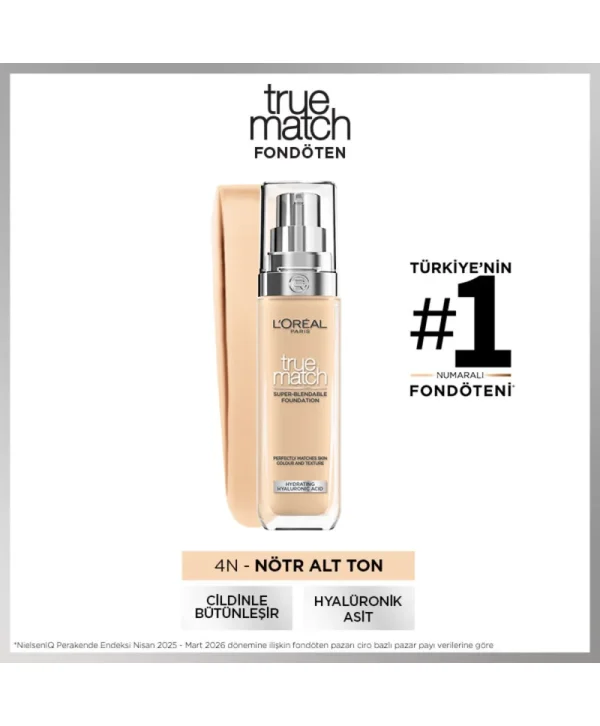L'Oreal Paris True Match Fondöten No:4N