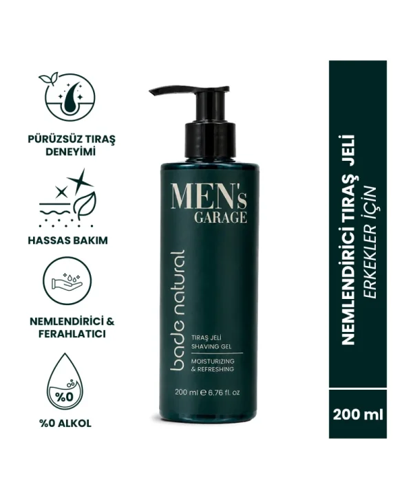 Bade Natural Men's Garage Tıraş Jeli 200 ml