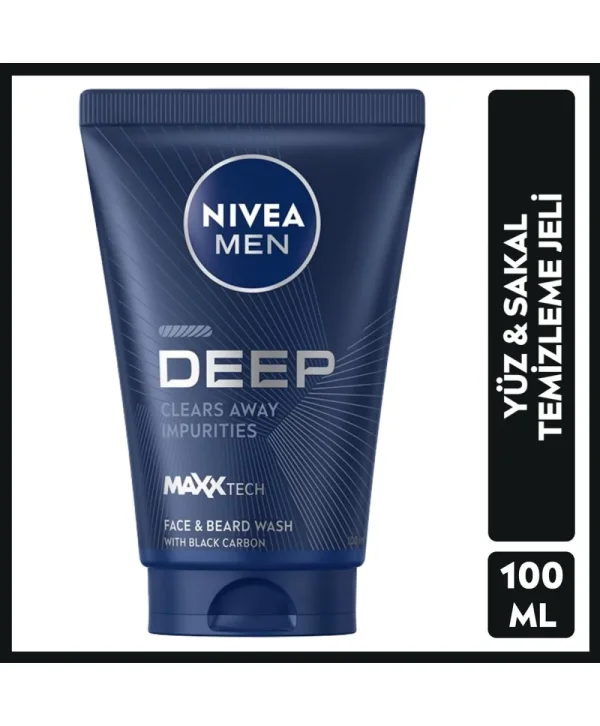 Nivea Men Erkek Deep Yüz ve Sakal Temizleme Jeli 100 ml