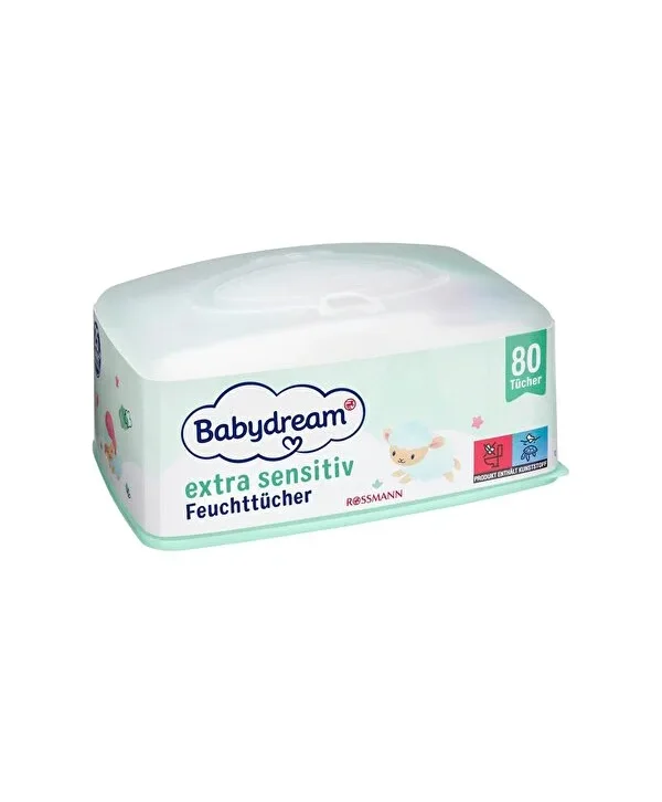 Babydream Bebek Islak Mendil Çok Hassas Cilt, Aloe Veralı 80'li