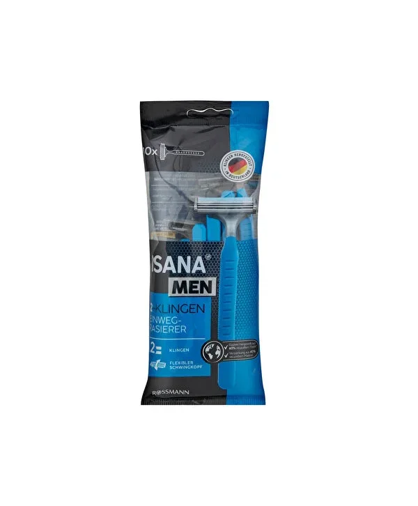 Isana Men Tıraş Bıçağı 2 Bıçaklı Tek Kullanımlık 10'lu