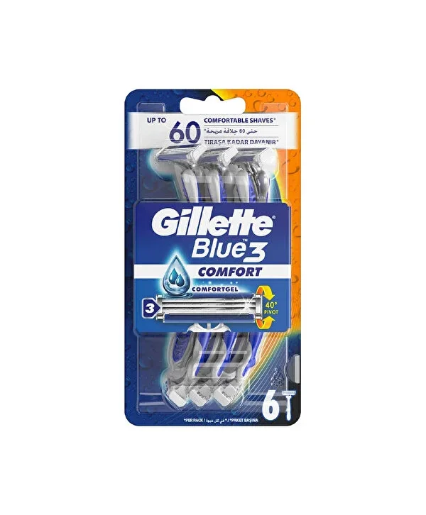 Gillette Tıraş Bıçağı Blue 3 Comfort 6'lı