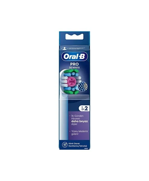 Oral-B Şarjlı Diş Fırçası Yedek Başlığı 3D White X-Filament 2'li