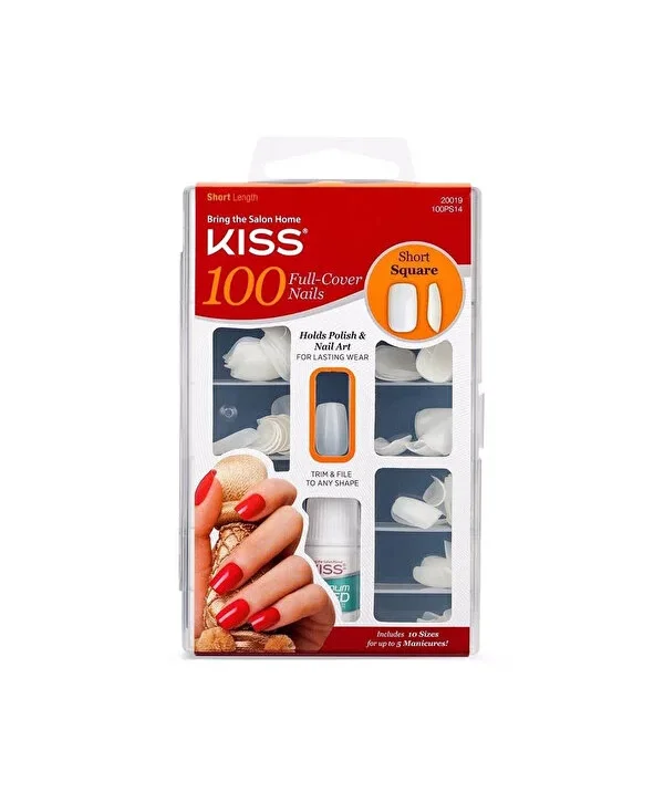 Kiss Takma Tırnak Kare Uçlu 100PS14 100'lü