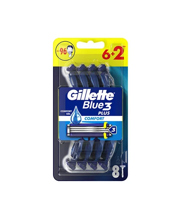 Gillette Blue3 Comfort Kullan At Tıraş Bıçağı 8'li